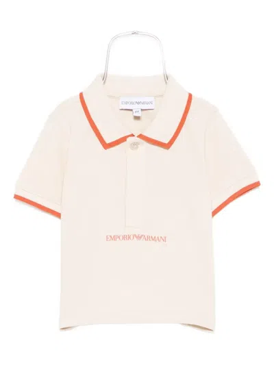 Emporio Armani Babies' Logo-detailed Polo Shirt In Pink