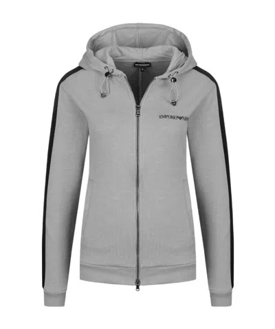 Emporio Armani Logo Details Casual Jacket In Gray