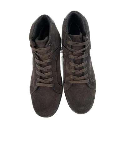 Emporio Armani Logo Details Casual Sports Shoes In Black