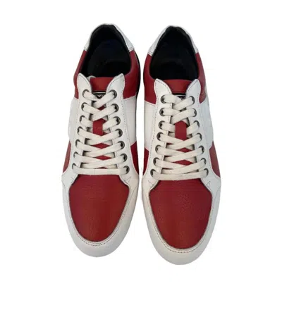 Emporio Armani Logo Details Casual Sports Shoes In Red