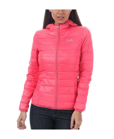 Emporio Armani Logo Details Down Jacket In Pink