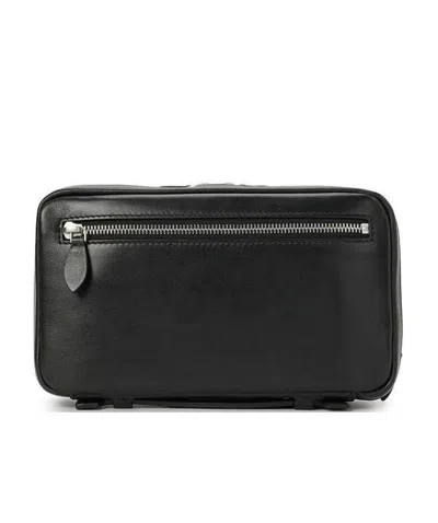 Emporio Armani Logo Details Handbag In Black
