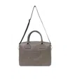 Emporio Armani Logo Details Handbag In Gray