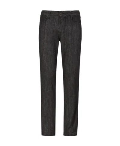 Emporio Armani Logo Details Jeans In Black