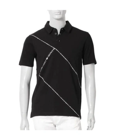 Emporio Armani Logo Details Polo Shirt In Black
