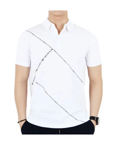 Emporio Armani Logo Details Polo Shirt In White