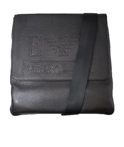 Emporio Armani Logo Details Satchel In Black