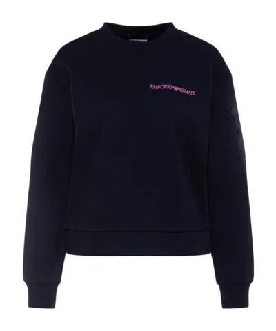 Emporio Armani Logo Details Sweater In Black