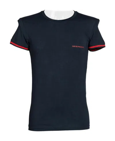 Emporio Armani Logo Details T-shirt In Black