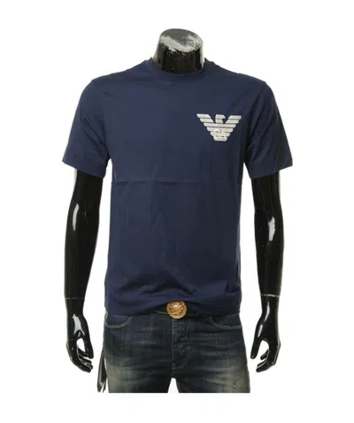 Emporio Armani Logo Details T-shirt In Blue