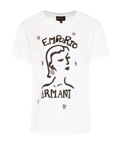 Emporio Armani Logo Details T-shirt In White