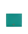 Emporio Armani Logo Details Wallet In Green