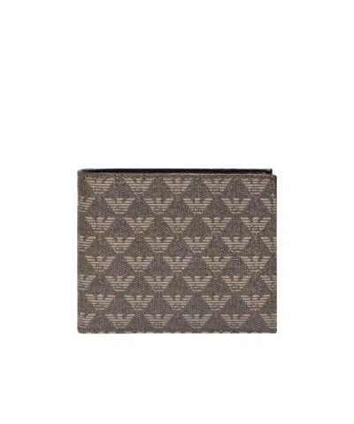 Emporio Armani Logo Details Wallet In Green