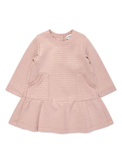 Emporio Armani Babies' Logo Dress In Pink
