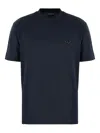 Emporio Armani Logo Eagle-embellished Crew-neck T-shirt In Blue