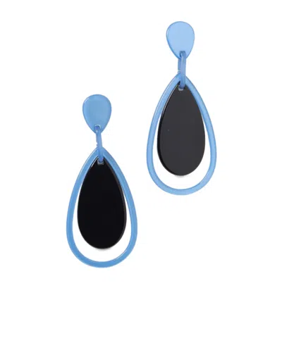 Emporio Armani Logo Earring In Black