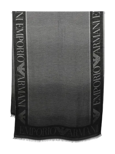 EMPORIO ARMANI LOGO-EMBELLISHED SCARF