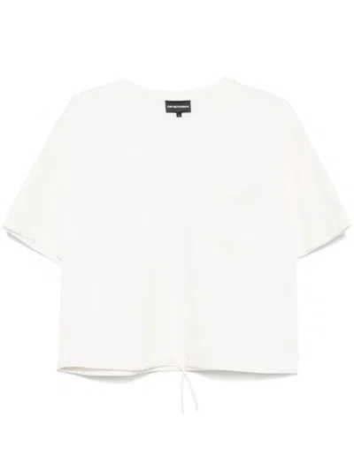 Emporio Armani Logo-embellished T-shirt In White