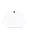 Emporio Armani Logo Cropped Cotton T-shirt With Crew Neck In White