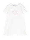 Emporio Armani Logo-embossed Cotton Shortie In Neutrals