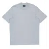 Emporio Armani Logo Embossed Cotton T-shirt In Blue