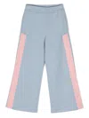 Emporio Armani Logo-embossed Cotton Track Pants In Blue