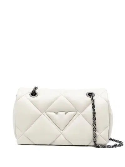 Emporio Armani Logo Embossed Faux Leather Crossbody Bag