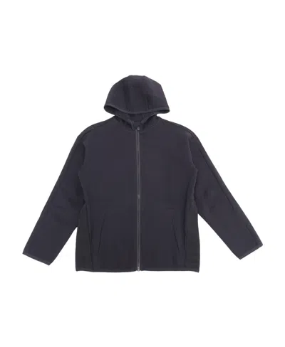 Emporio Armani Logo-embossed Hooded Jacket In Black