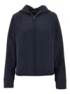 Emporio Armani Logo-embossed Hoodie In Blue