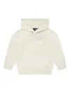 Emporio Armani Logo-embossed Hoodie In Nude