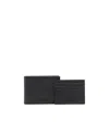 Emporio Armani Black Wallet+card Holder Set In Black
