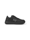 Emporio Armani Logo-embossed Sneakers In Black
