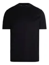 Emporio Armani Logo-embossed T-shirt In Black