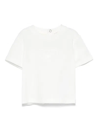 Emporio Armani Babies' Logo-embossed T-shirt In White