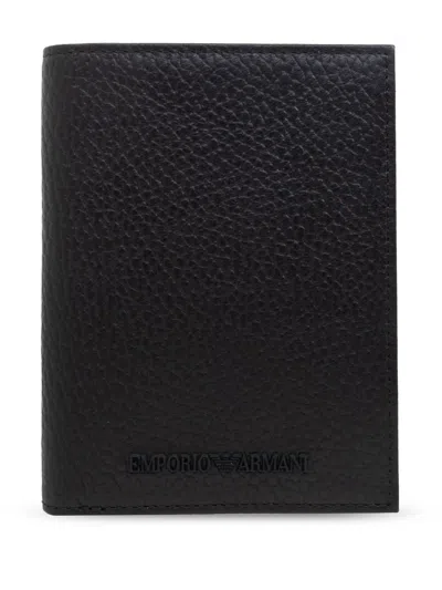 Emporio Armani Logo-embossed Wallet In Black