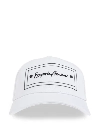 Emporio Armani Logo-embroidered Baseball Cap In White