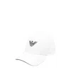 Emporio Armani Mens Off White Brand Logo-print Cotton Cap In White