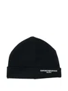 Emporio Armani Logo-embroidered Beanie In Blue
