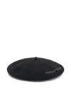 Emporio Armani Round Wool Hat Embellished Design In Black
