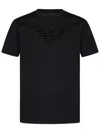 Emporio Armani Man T-shirt Midnight Blue Size Xxxl Cotton In Black