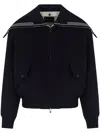 EMPORIO ARMANI LOGO-EMBROIDERED BOMBER JACKET