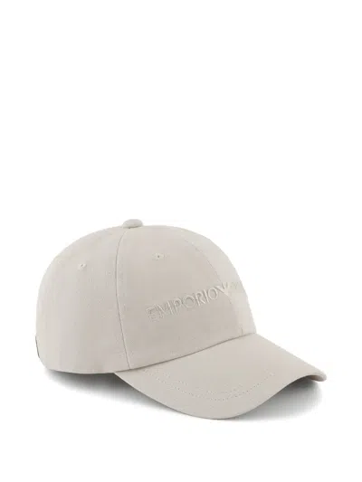 Emporio Armani Logo-embroidered Cap In Neutrals