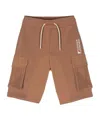 Emporio Armani Logo-embroidered Cargo Shorts In Brown