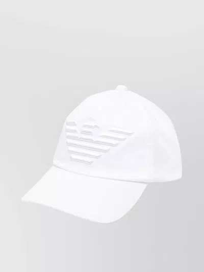 EMPORIO ARMANI LOGO EMBROIDERED COTTON BASEBALL CAP