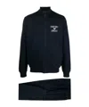 Emporio Armani Logo-embroidered Cotton-blend Pajama In Black