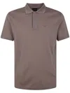 Emporio Armani Travel Essential Piquet Polo Shirt In Brown