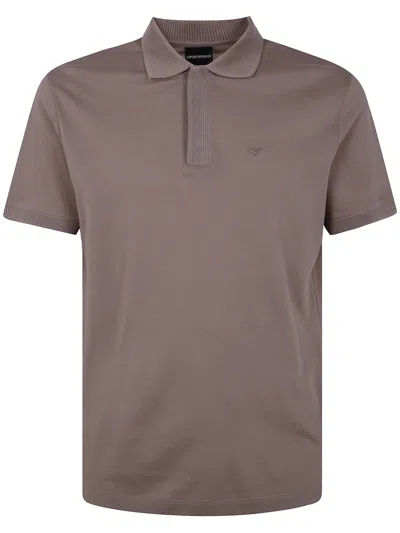 EMPORIO ARMANI LOGO-EMBROIDERED COTTON POLO SHIRT