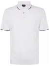 Emporio Armani Logo Cotton Polo Shirt In White