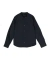 Emporio Armani Logo-embroidered Cotton Shirt In Black