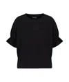 Emporio Armani Official Store Asv Organic Stretch Jersey T-shirt With Eagle Embroidery In Black